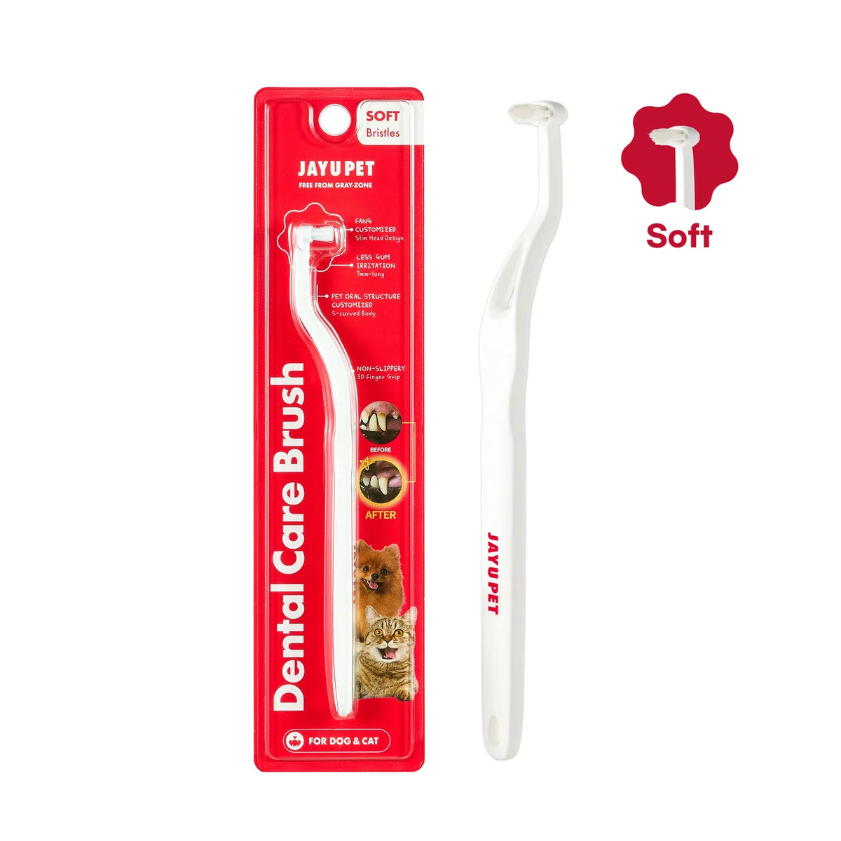 Jayu Pet Dental Brush Soft | Kittens, Puppies, Sensitive Gums