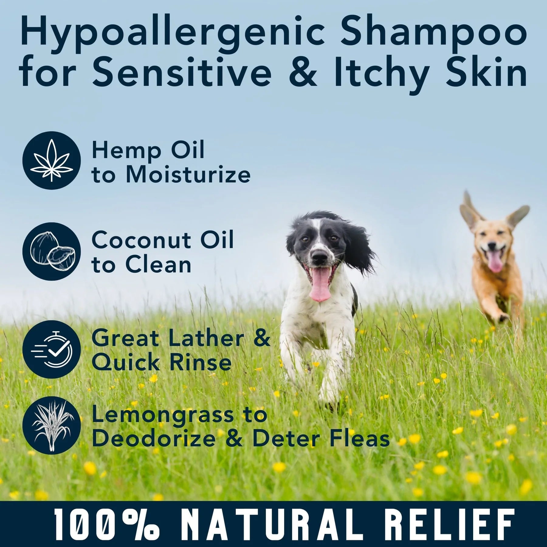 4-Legger Moisturize Shampoo - Hemp with Lemongrass