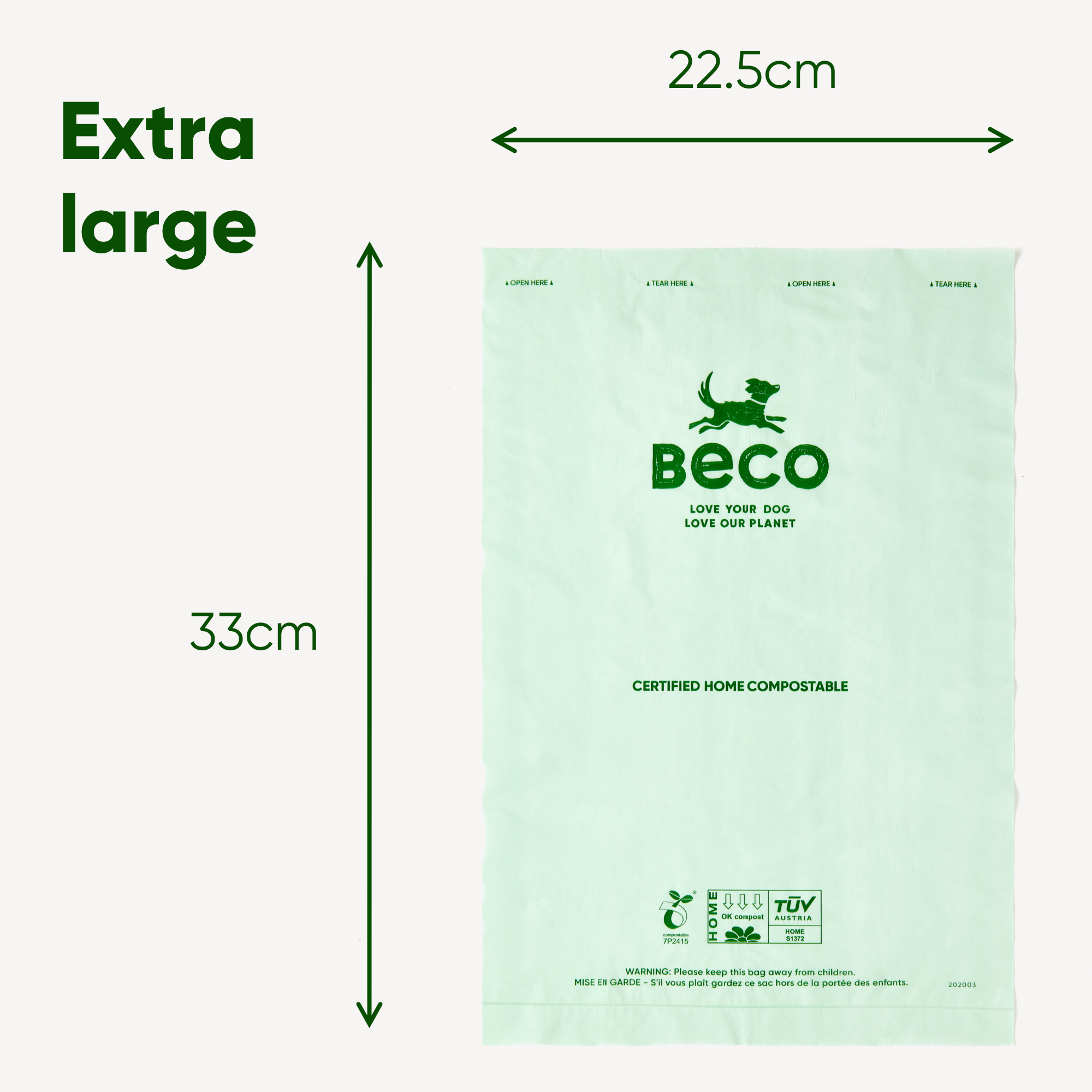 Beco 96-Count Home Compostable Poop Bags - Unscented