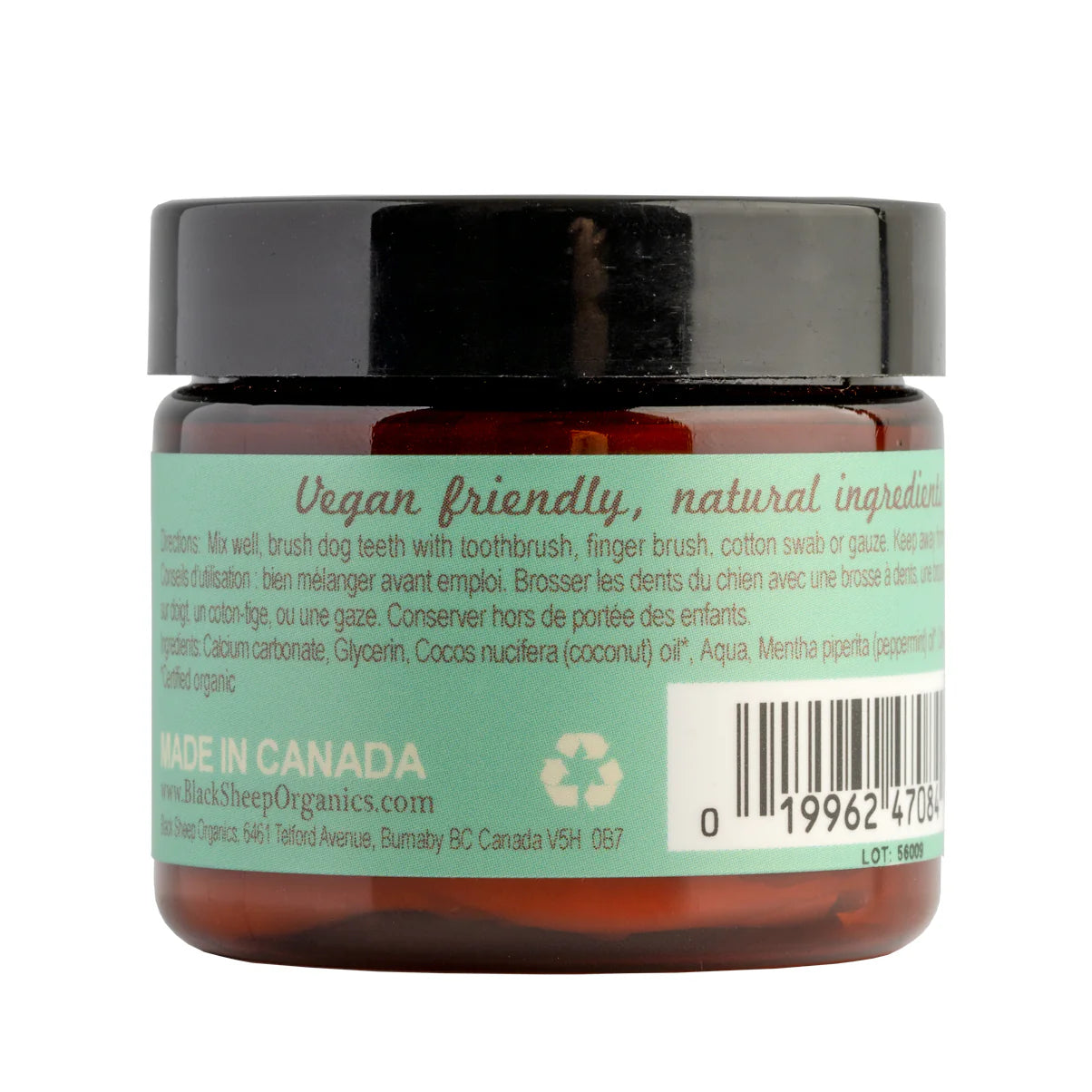 Black Sheep Organics Peppermint Organic Toothpaste