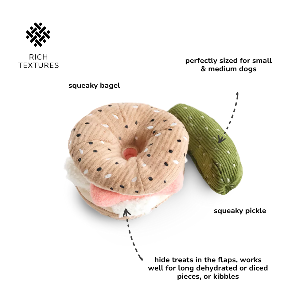 Lambwolf Bagel+Pickle Snuffle & Squeaky Toy