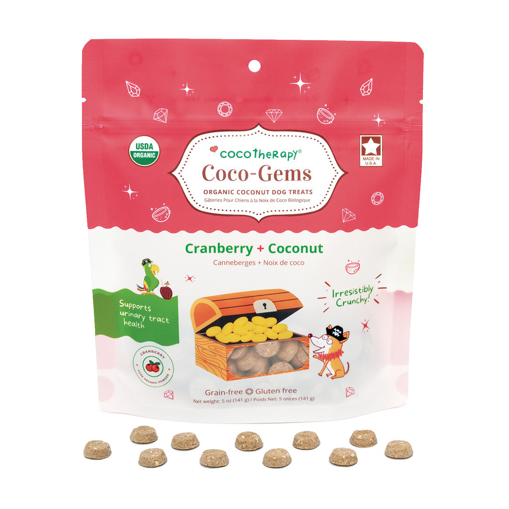 CocoTherapy Coco-Gems Organic Training Treats Cranberry + Coconut