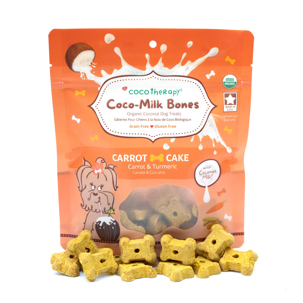 (EXP 06/25) CocoTherapy Coco-Milk Bones Organic Carrot Cake Biscuit