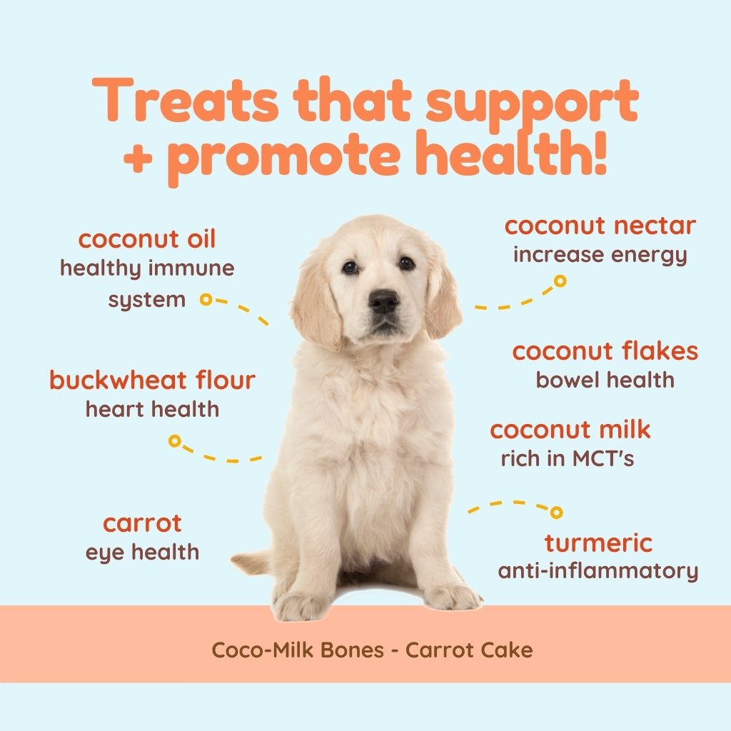(EXP 06/25) CocoTherapy Coco-Milk Bones Organic Carrot Cake Biscuit