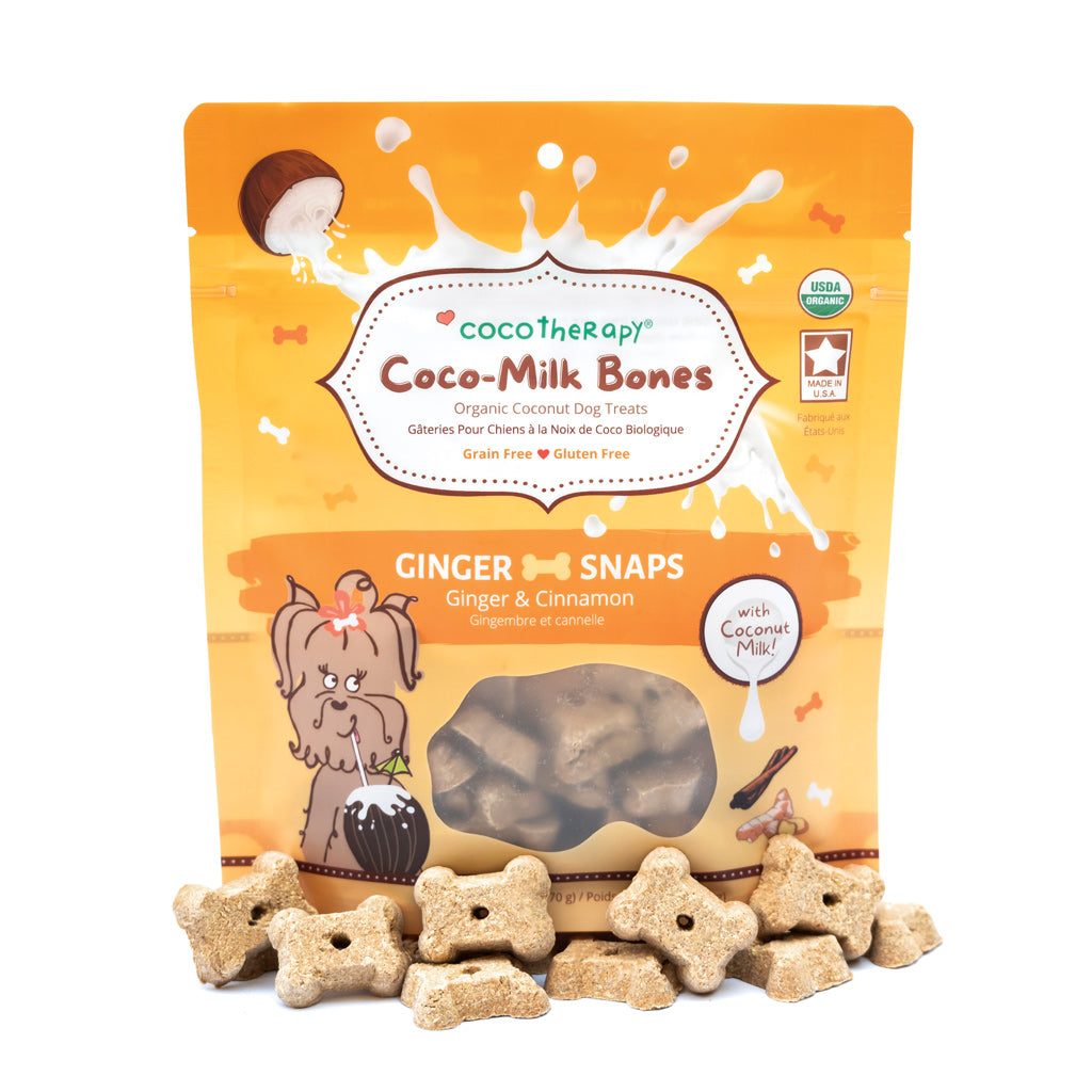 (EXP 06/25) CocoTherapy Coco-Milk Bones Organic Ginger Snaps Biscuit