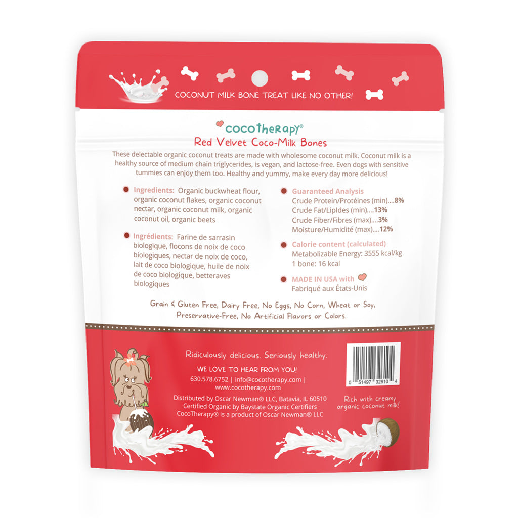 CocoTherapy Coco-Milk Bones Organic Red Velvet Biscuit