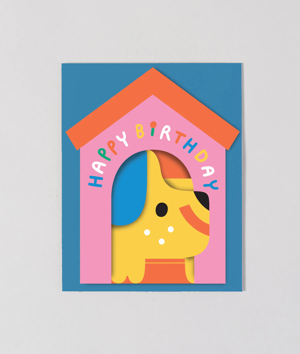 Dog In House Fold Out Card by Susie Hammer