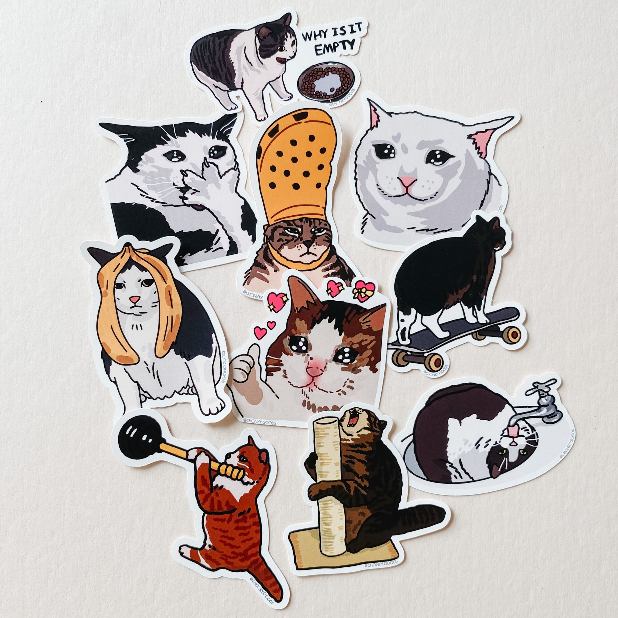 Chonky Goods Cat Memes Stickers