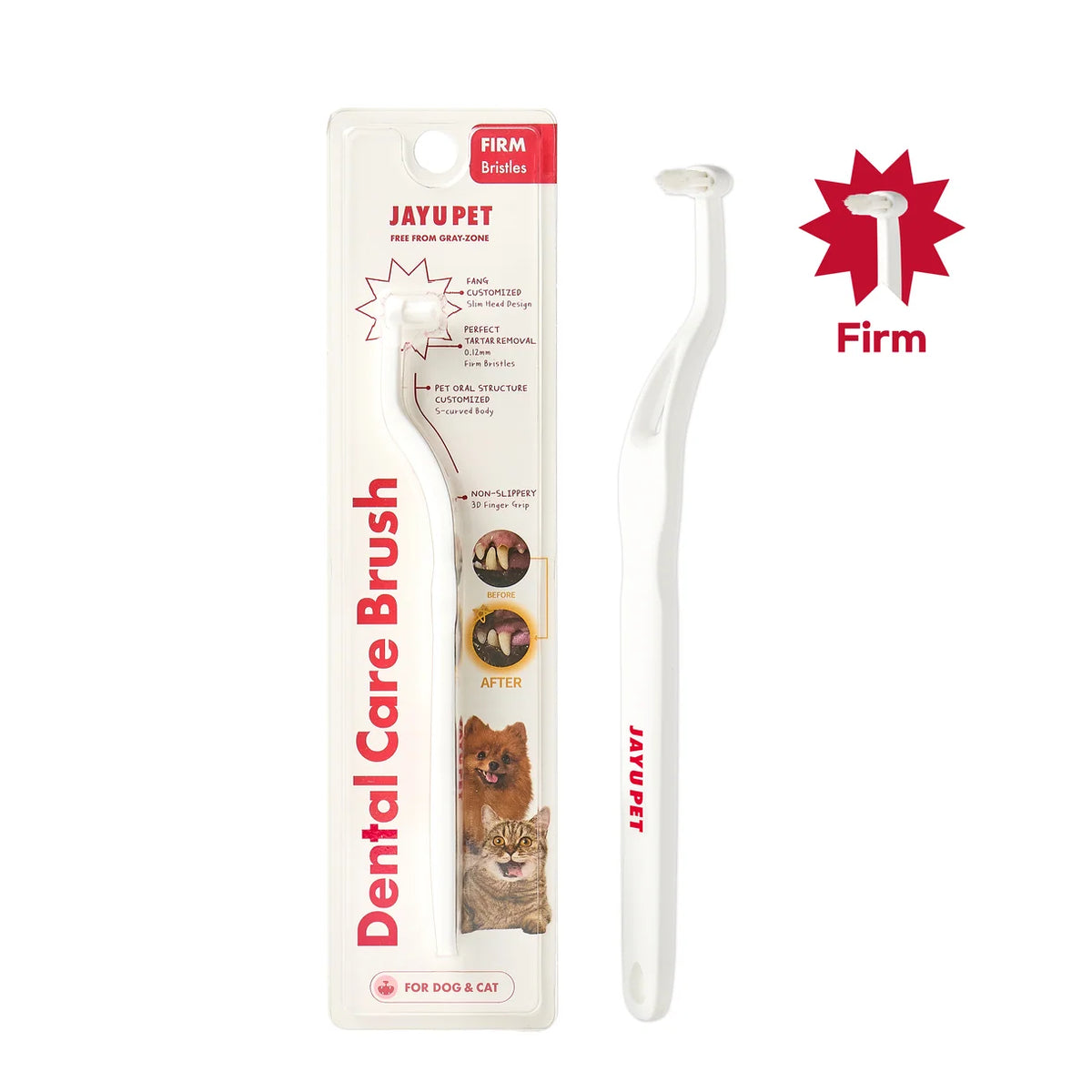Jayu Pet Dental Brush Firm | Adult Dogs