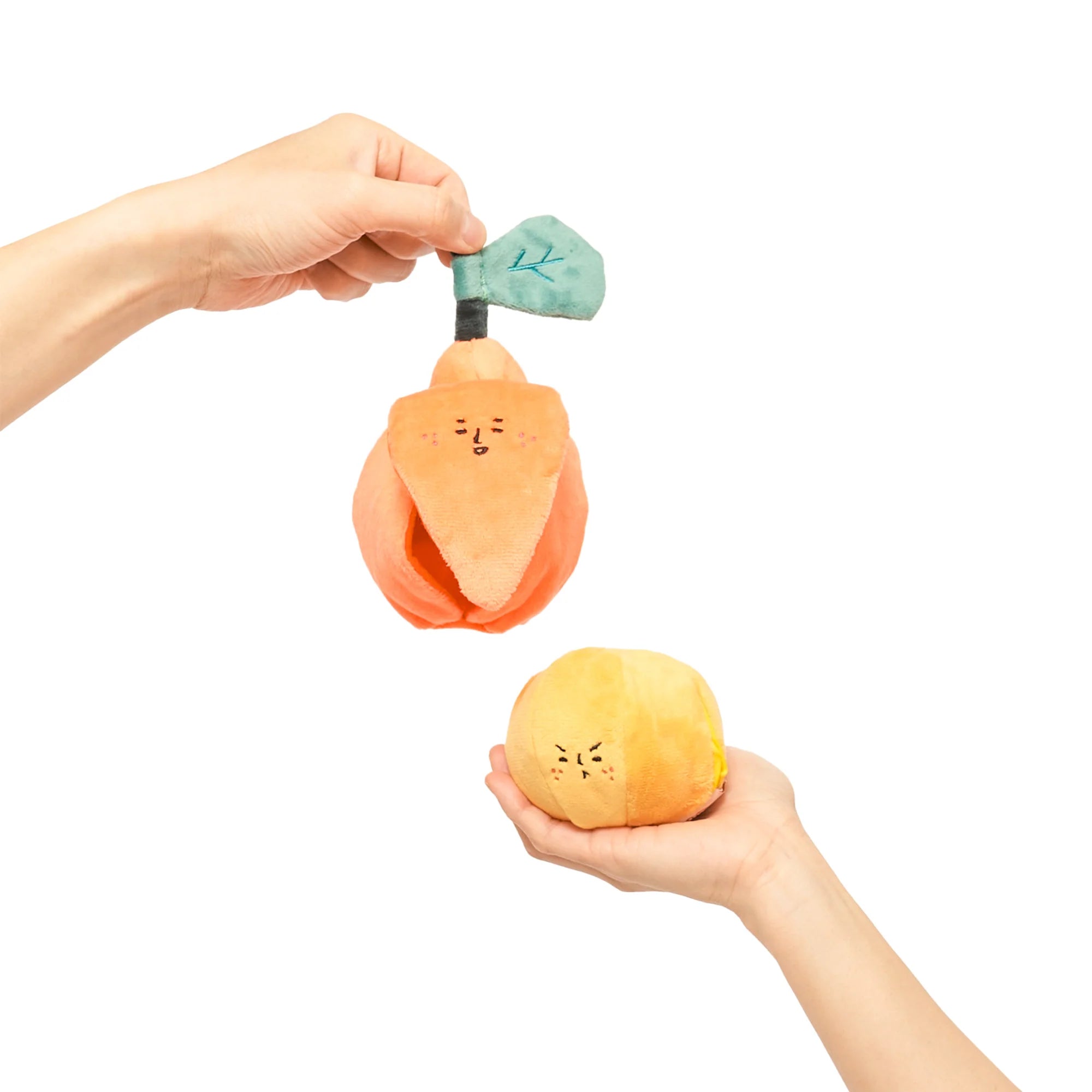 The FurryFolks Orange Squeaky Nosework Dog Toy