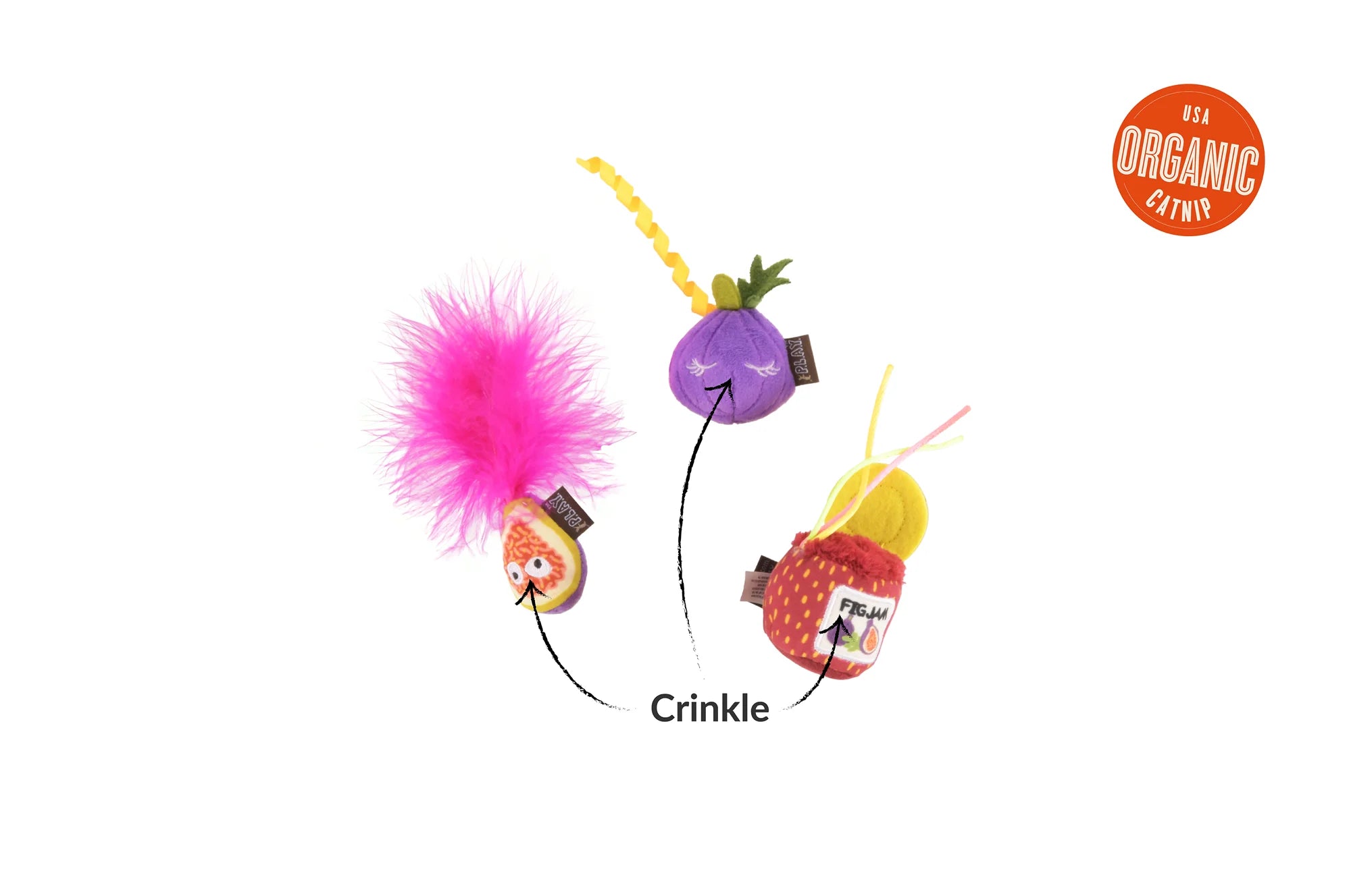 P.L.A.Y Feline Frenzy Fig N' Whiskers Catnip Toy Set