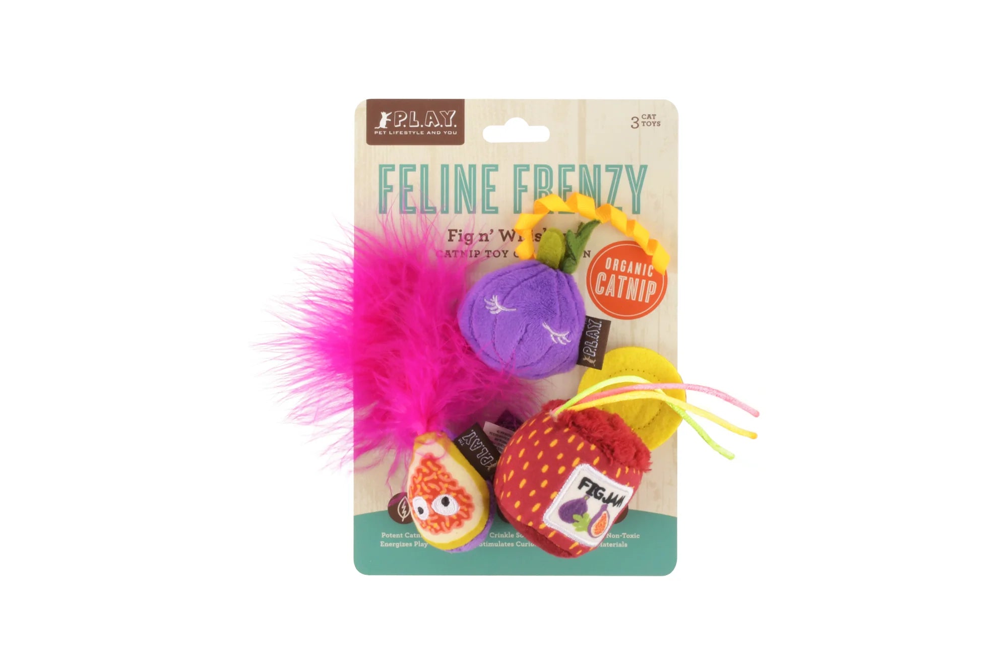 P.L.A.Y Feline Frenzy Fig N' Whiskers Catnip Toy Set