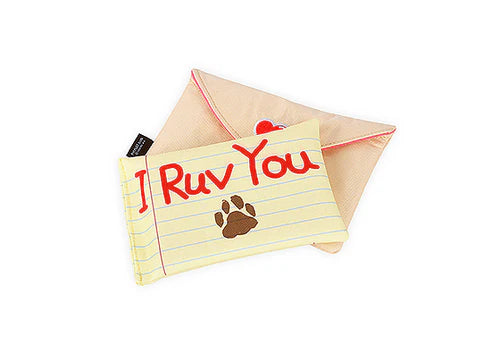 P.L.A.Y Love Bug Ruv Letter Squeaky Plush Dog Toy