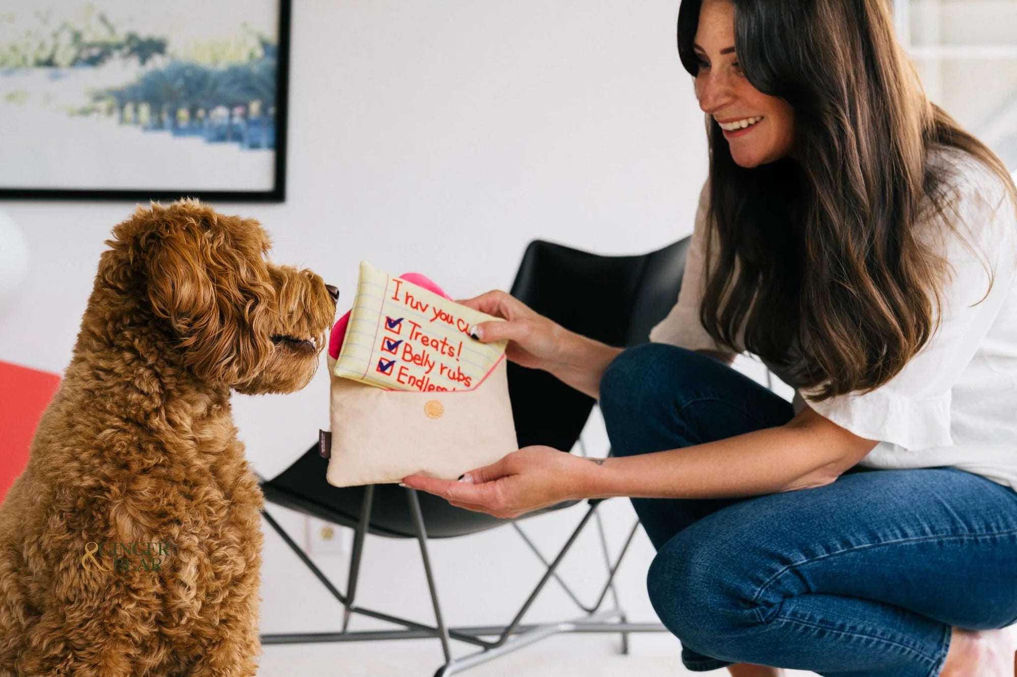 P.L.A.Y Love Bug Ruv Letter Squeaky Plush Dog Toy