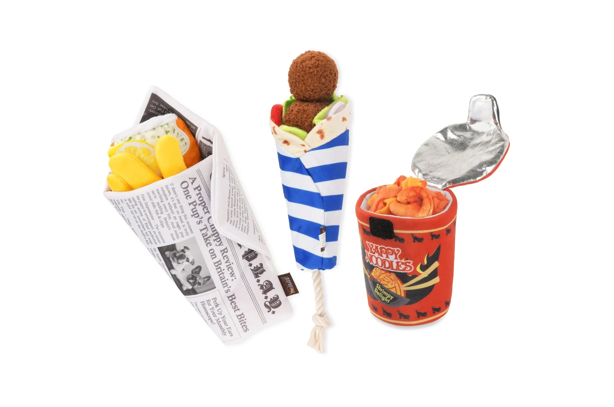 P.L.A.Y Fur-lafel Wrap Squeaky Plush Dog Toy