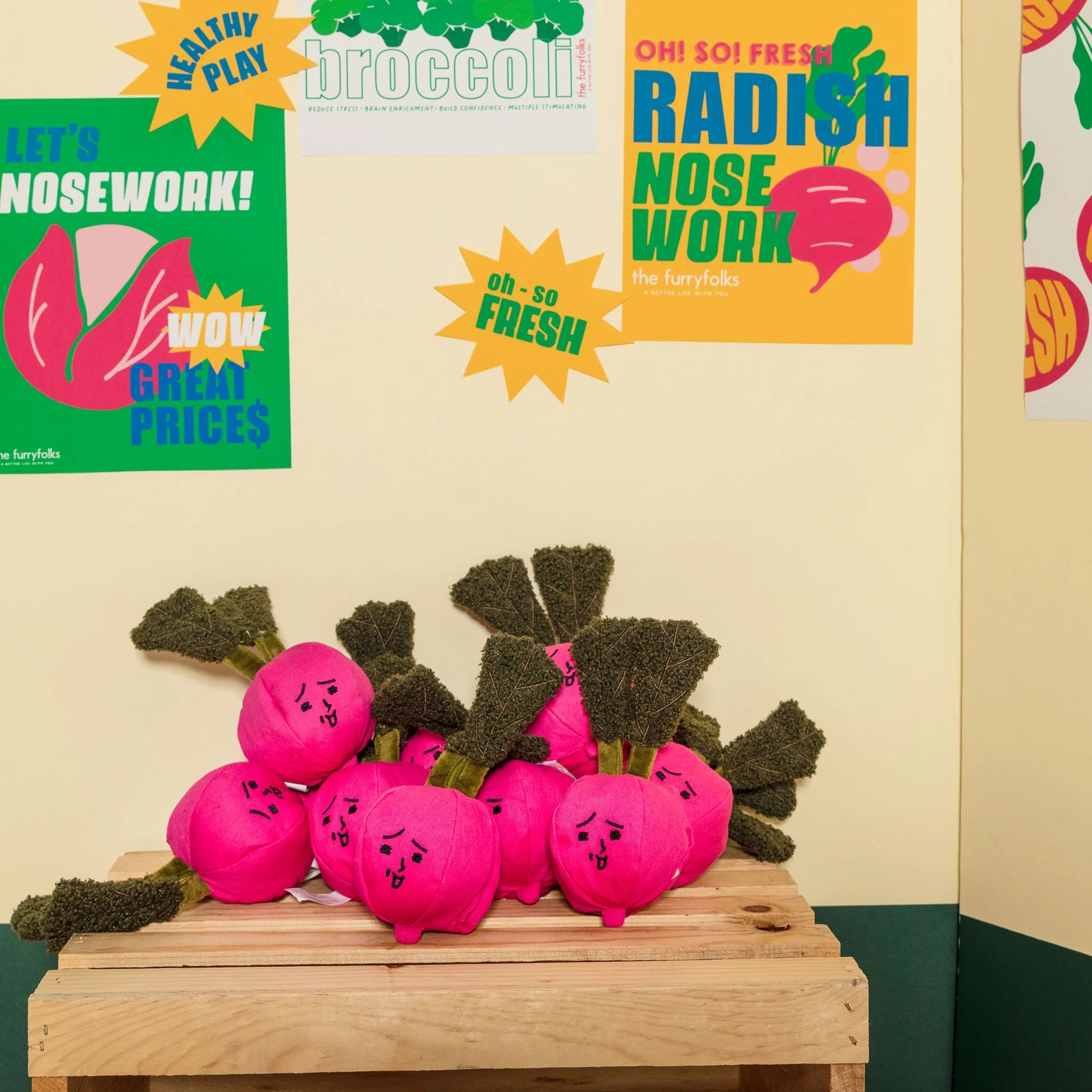 The FurryFolks Radish Squeaky Nosework Dog Toy