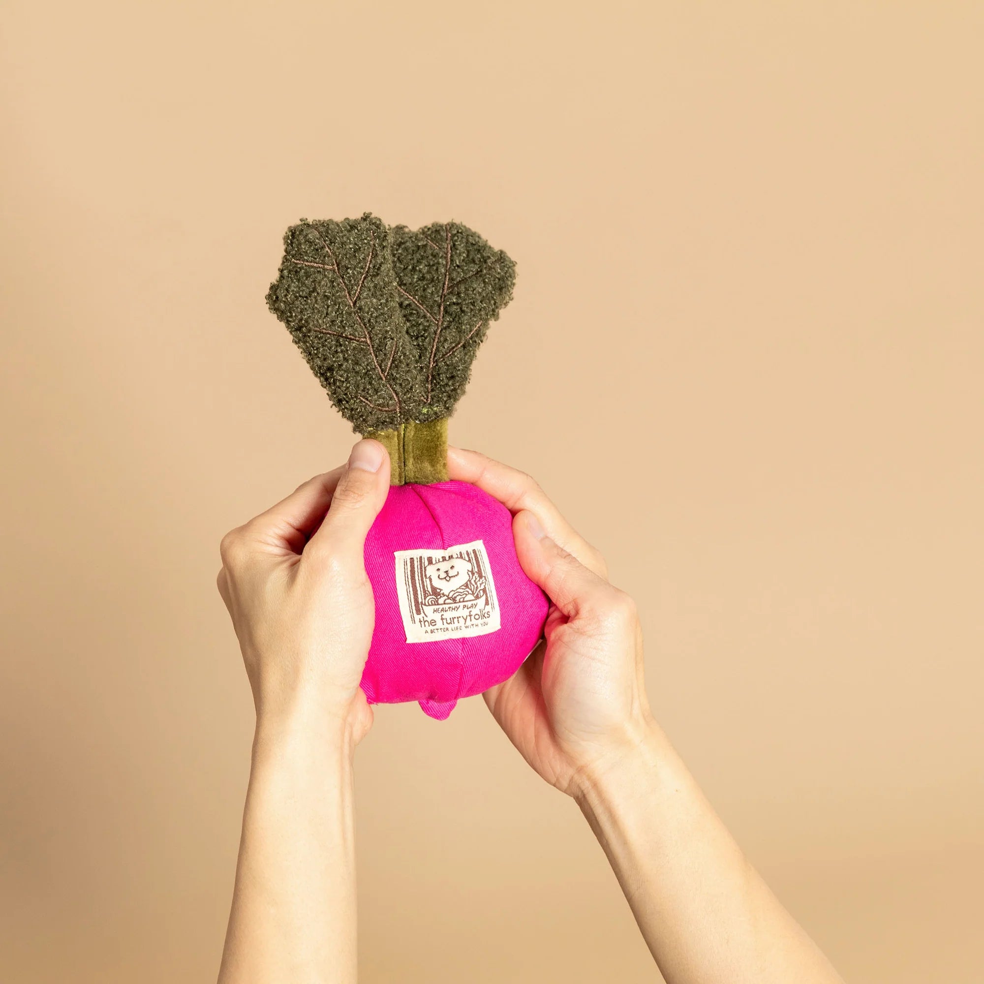 The FurryFolks Radish Squeaky Nosework Dog Toy