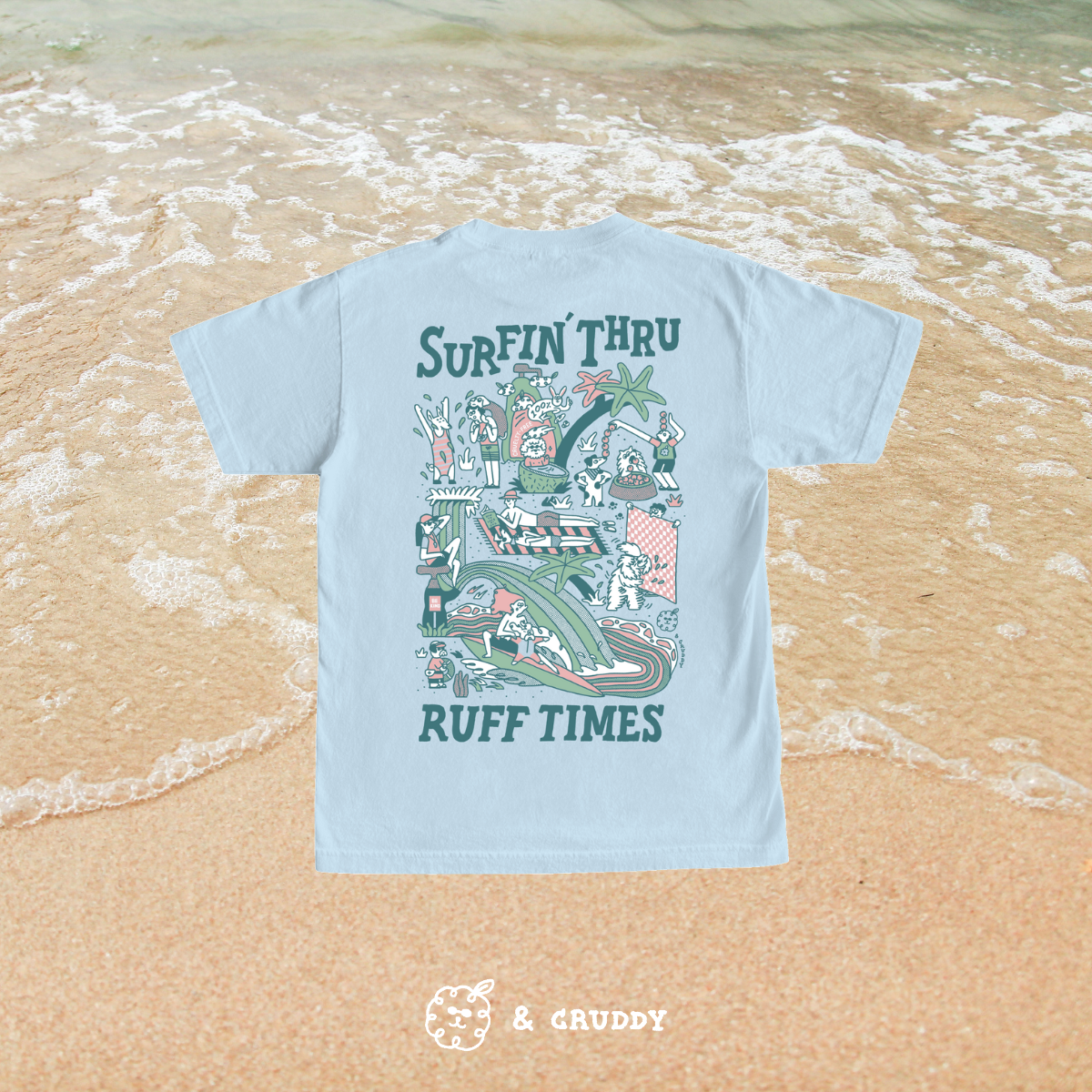 Surfin' Tee - Sky Blue