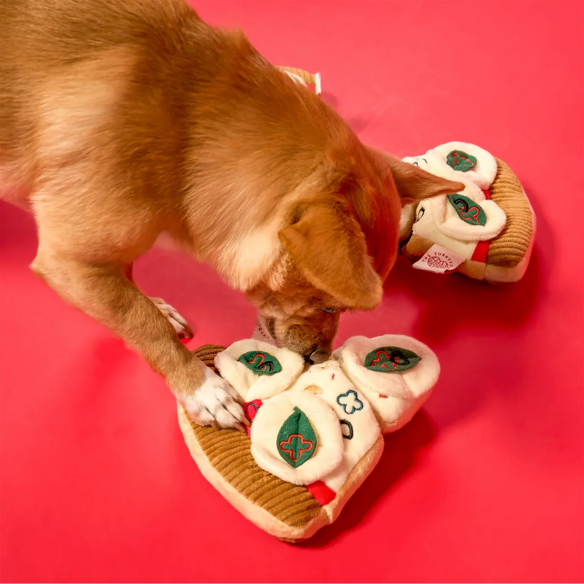 The FurryFolks Pizza Nosework Dog Toy