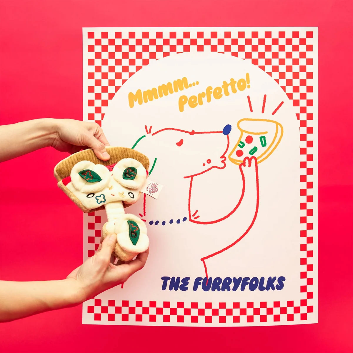 The FurryFolks Pizza Nosework Dog Toy
