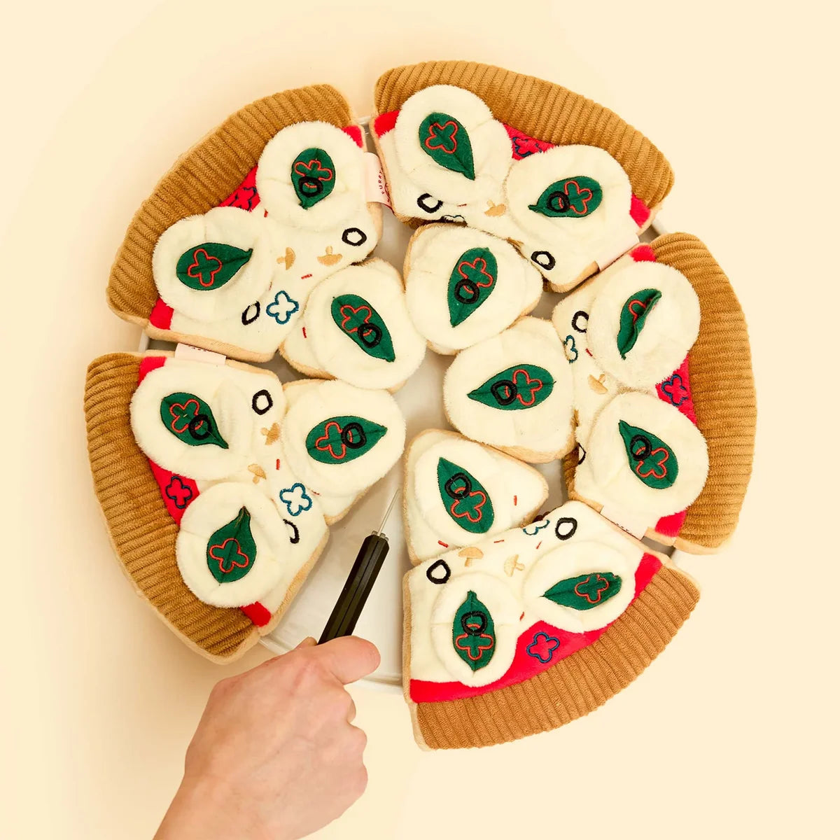The FurryFolks Pizza Nosework Dog Toy