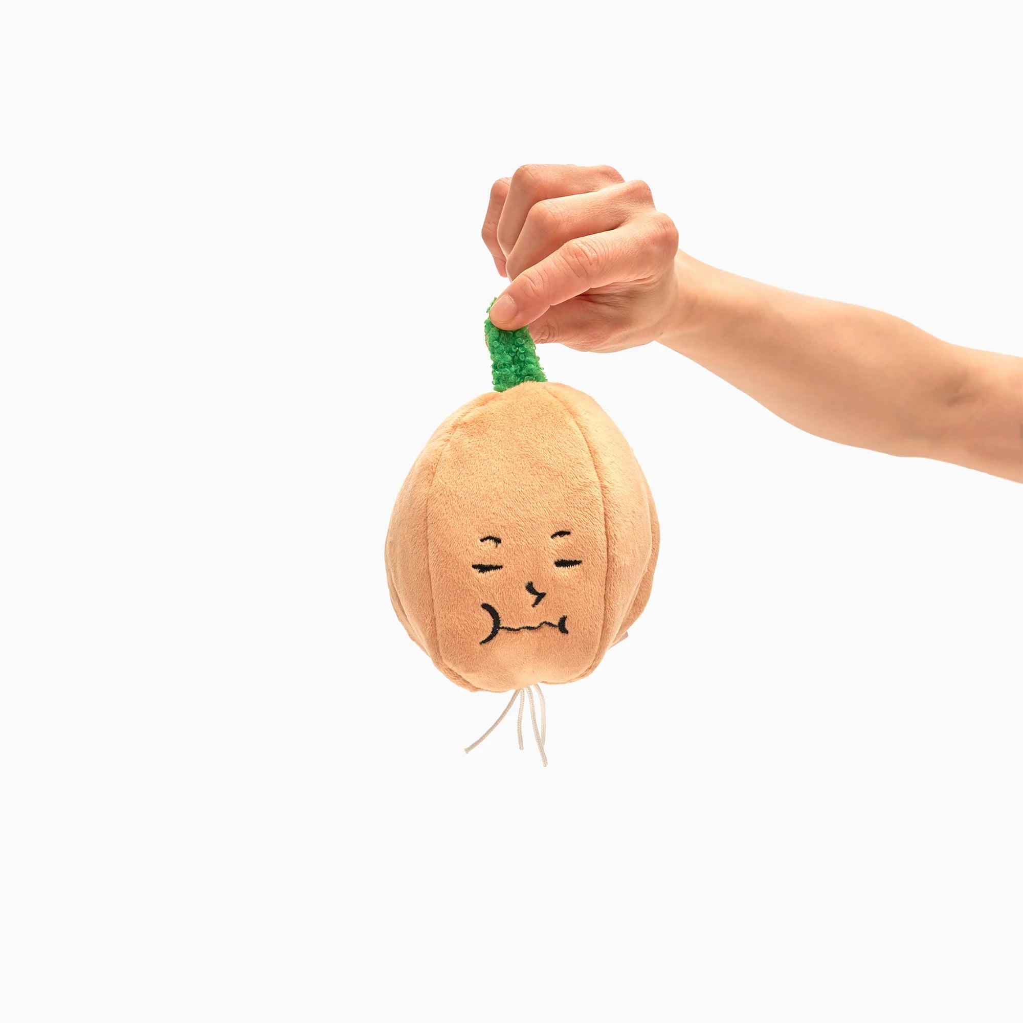 The FurryFolks Yellow Onion Squeaky Nosework Dog Toy