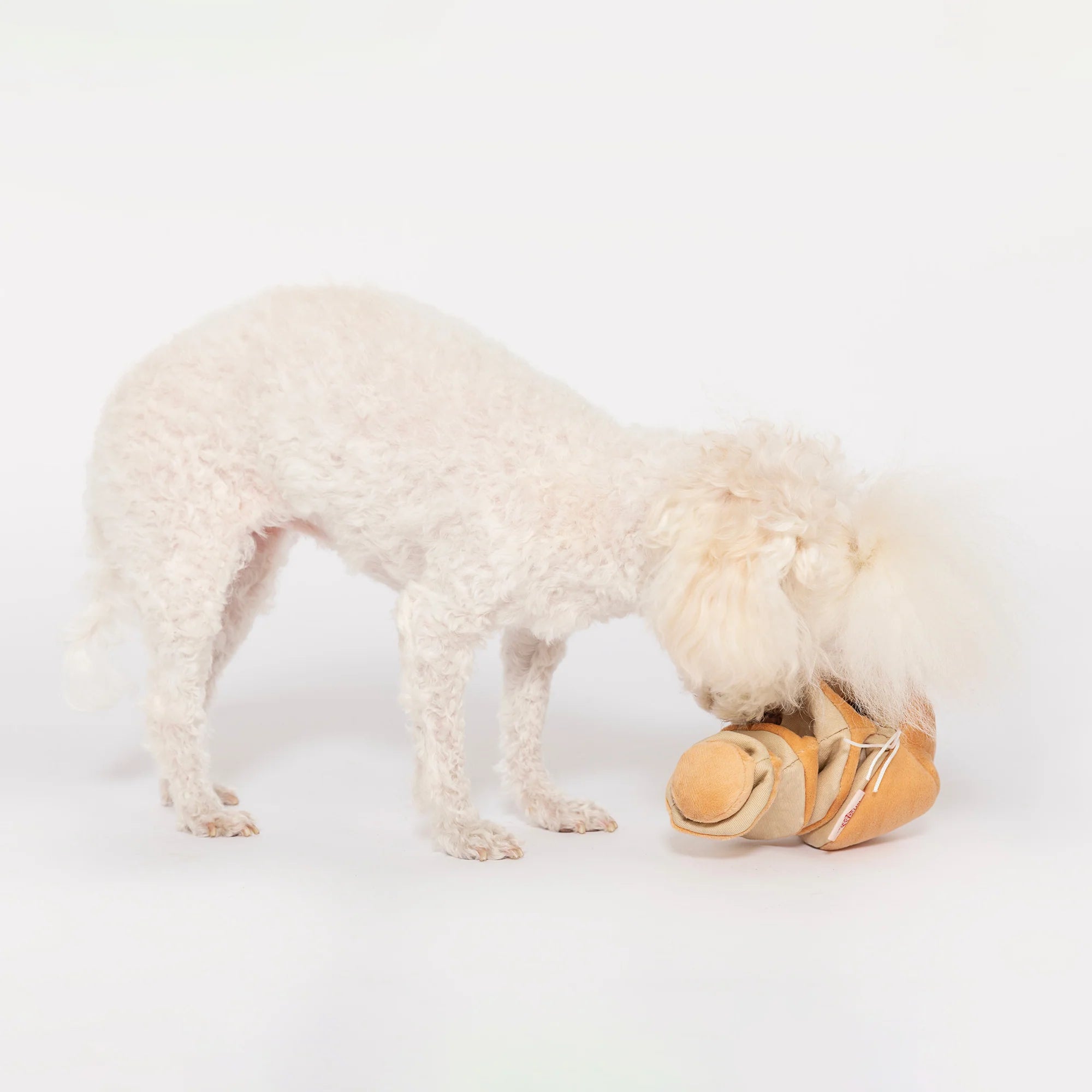 The FurryFolks Yellow Onion Squeaky Nosework Dog Toy