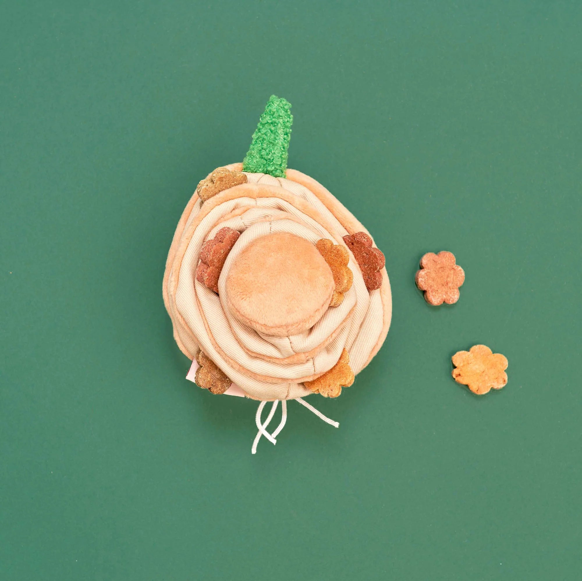 The FurryFolks Yellow Onion Squeaky Nosework Dog Toy