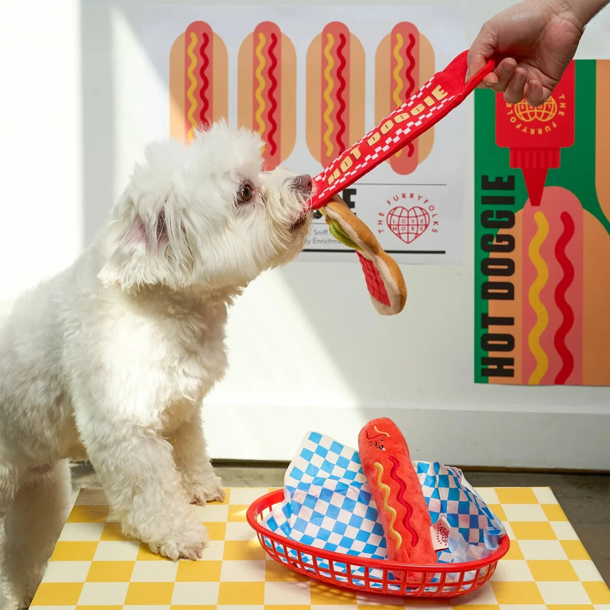 The FurryFolks Hot Doggie Nosework Toy