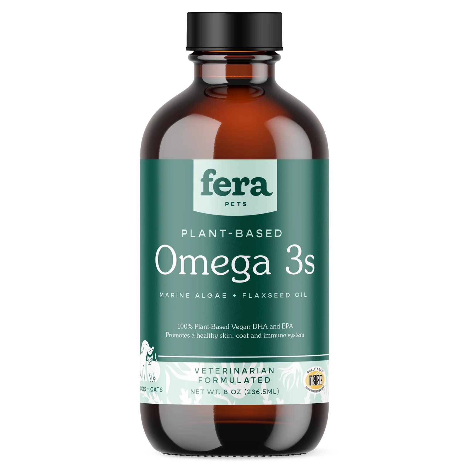 Fera Pets Vegan Omega-3, 6, 9s Algae Oil