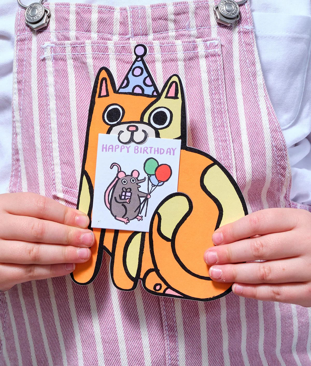 Cat With Mini Card by Alice Bowsher