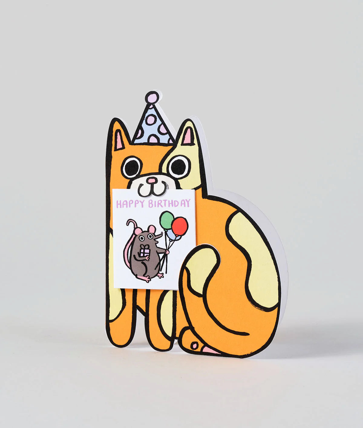 Cat With Mini Card by Alice Bowsher