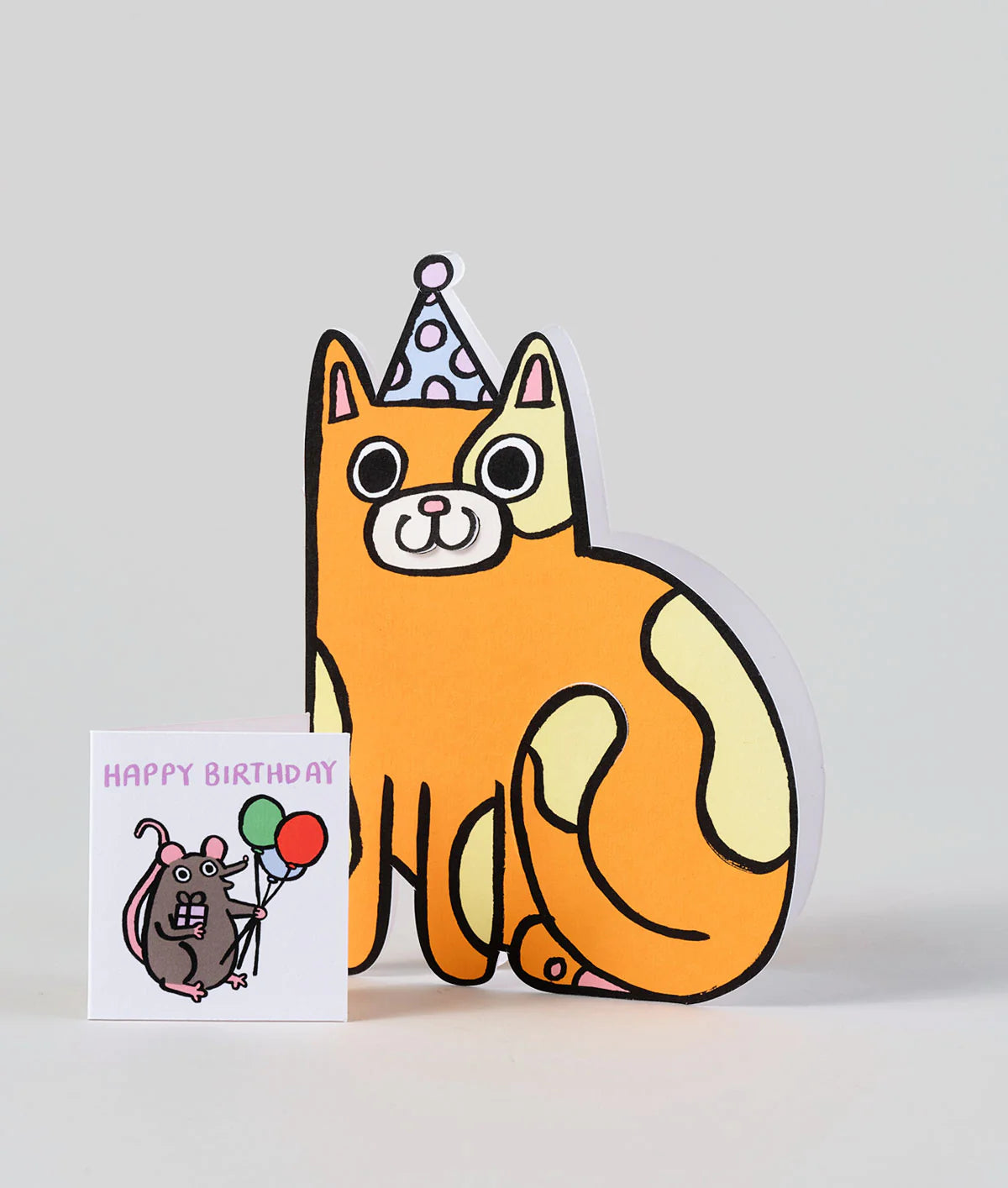 Cat With Mini Card by Alice Bowsher