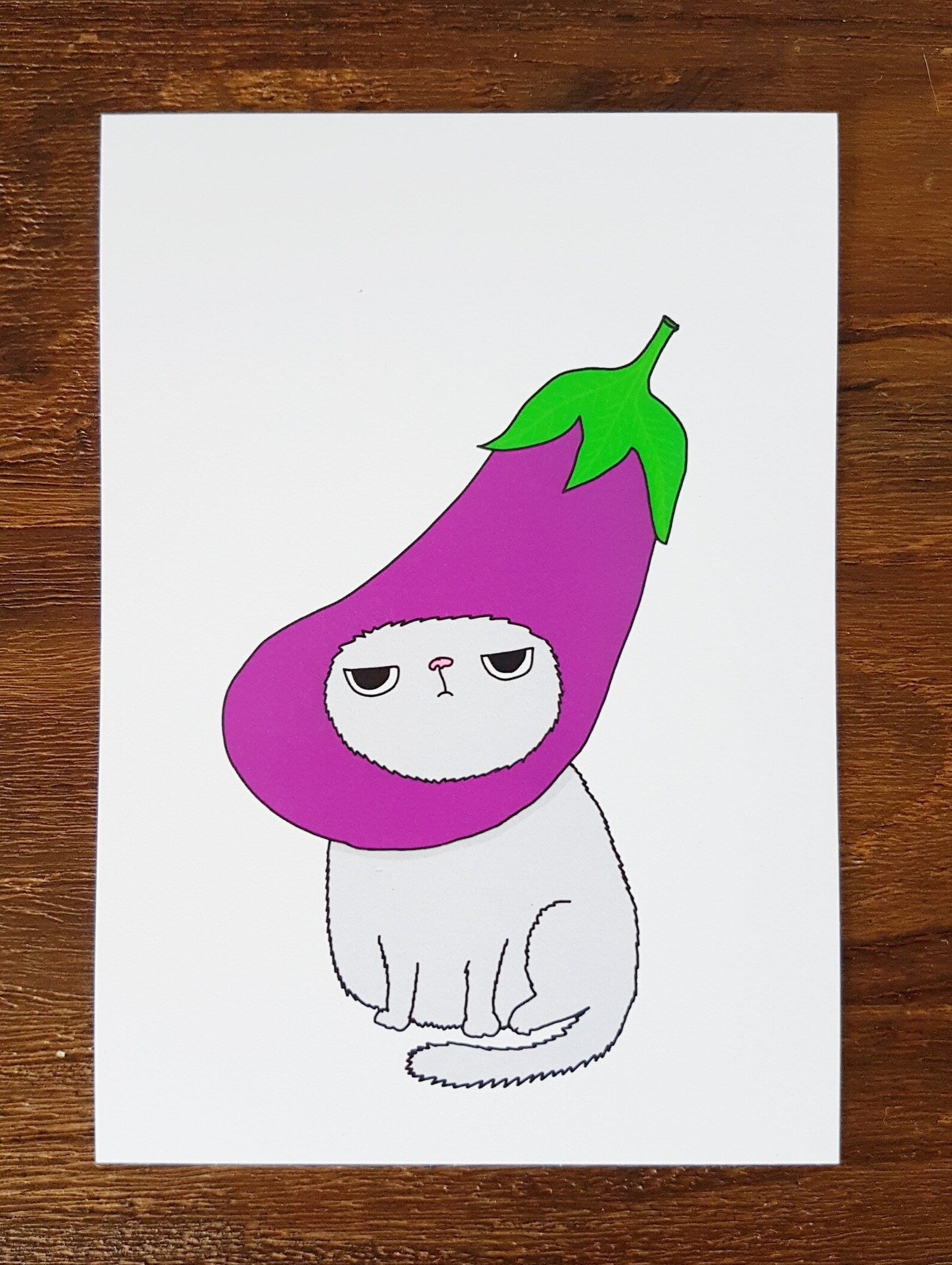 Brinjal Cat Postcard