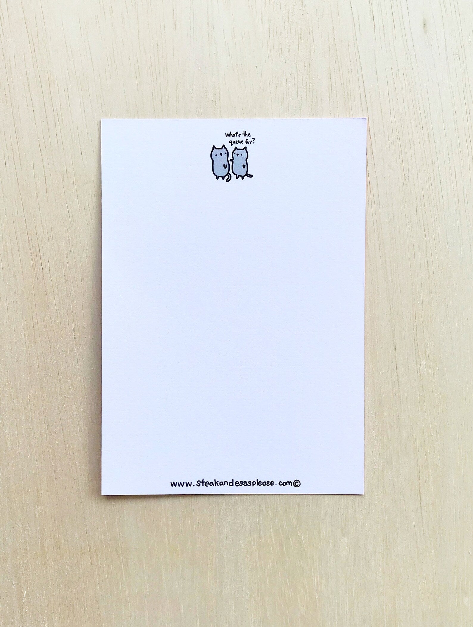 Cat Queue Postcard