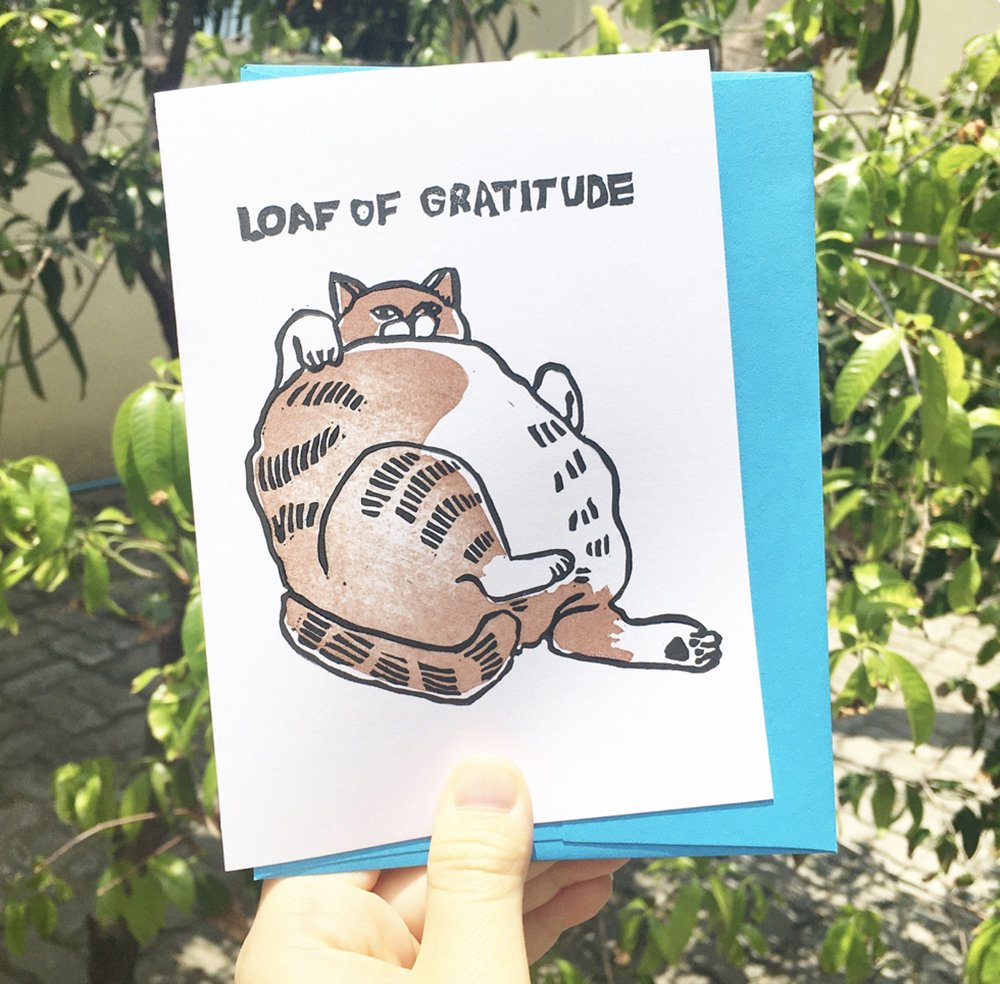 Chonky Goods - Loaf of Gratitude Hand-printed Card