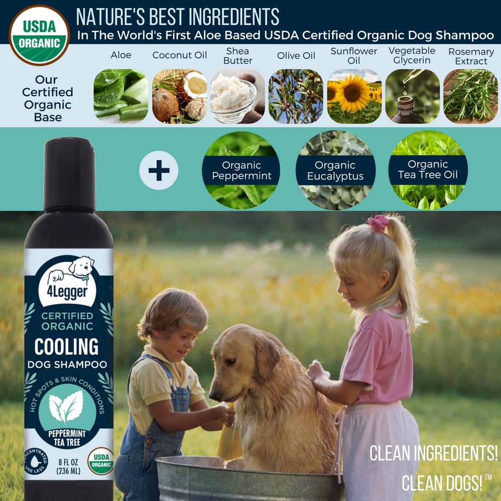 4-Legger USDA Organic Cooling Dog Shampoo