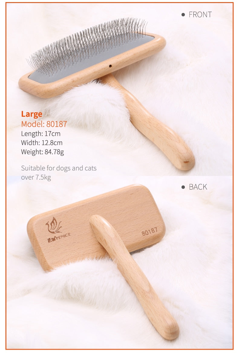 Fenice Professional Beech Wood Pet Slicker Brush