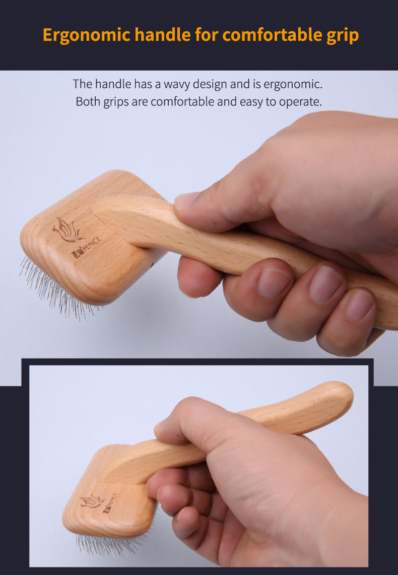 Fenice Professional Beech Wood Pet Slicker Brush