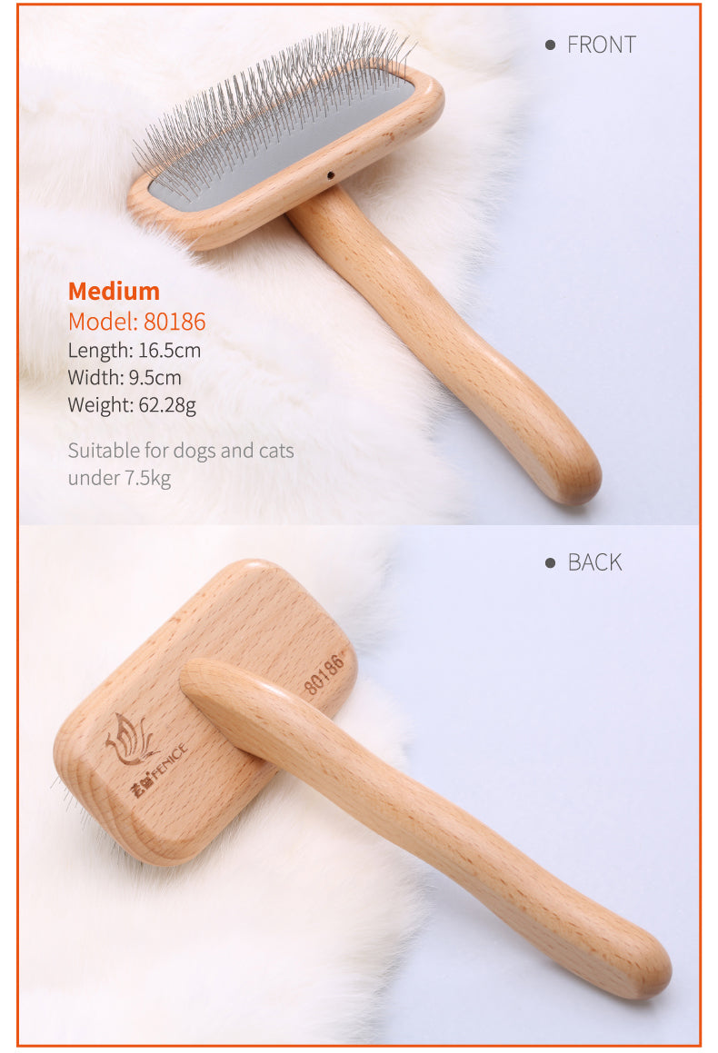 Fenice Professional Beech Wood Pet Slicker Brush