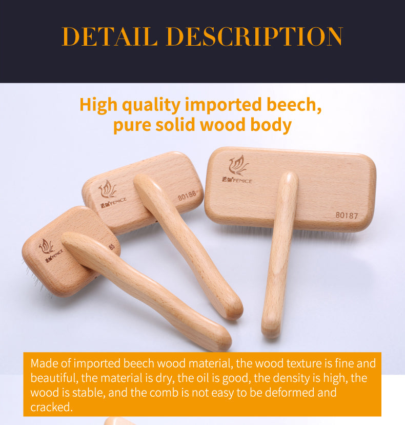Fenice Professional Beech Wood Pet Slicker Brush