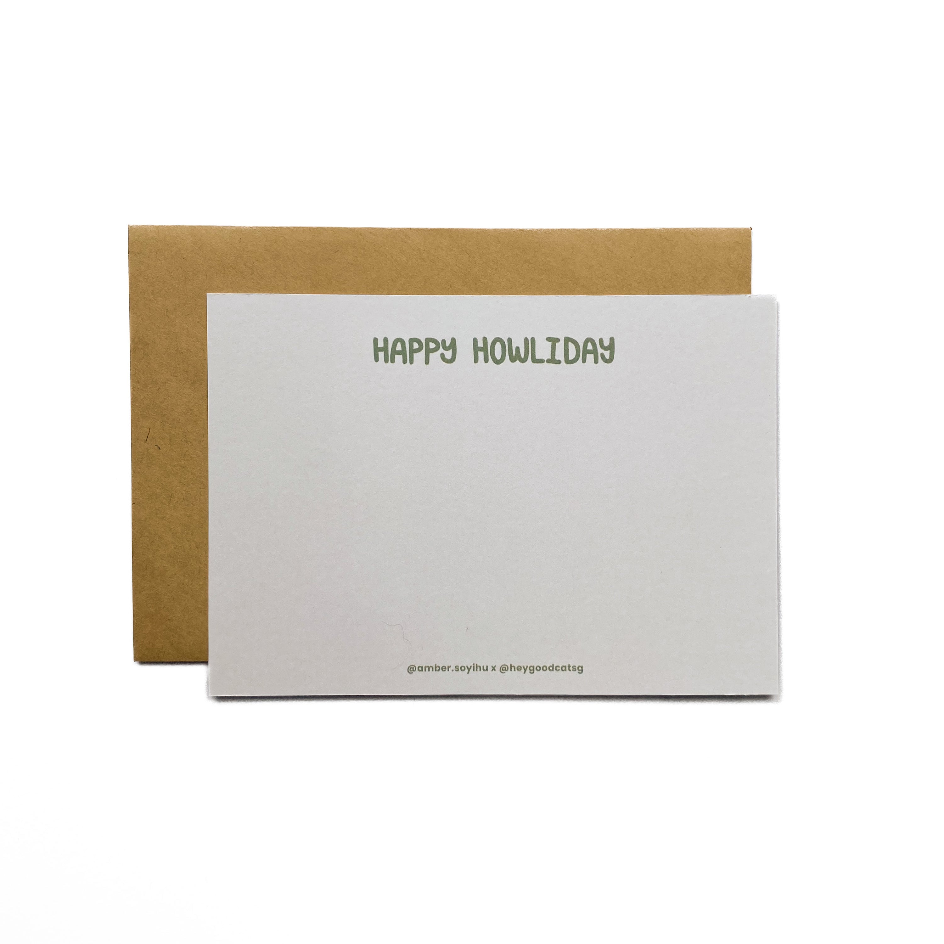 Happy Howliday Handmade Holiday Card