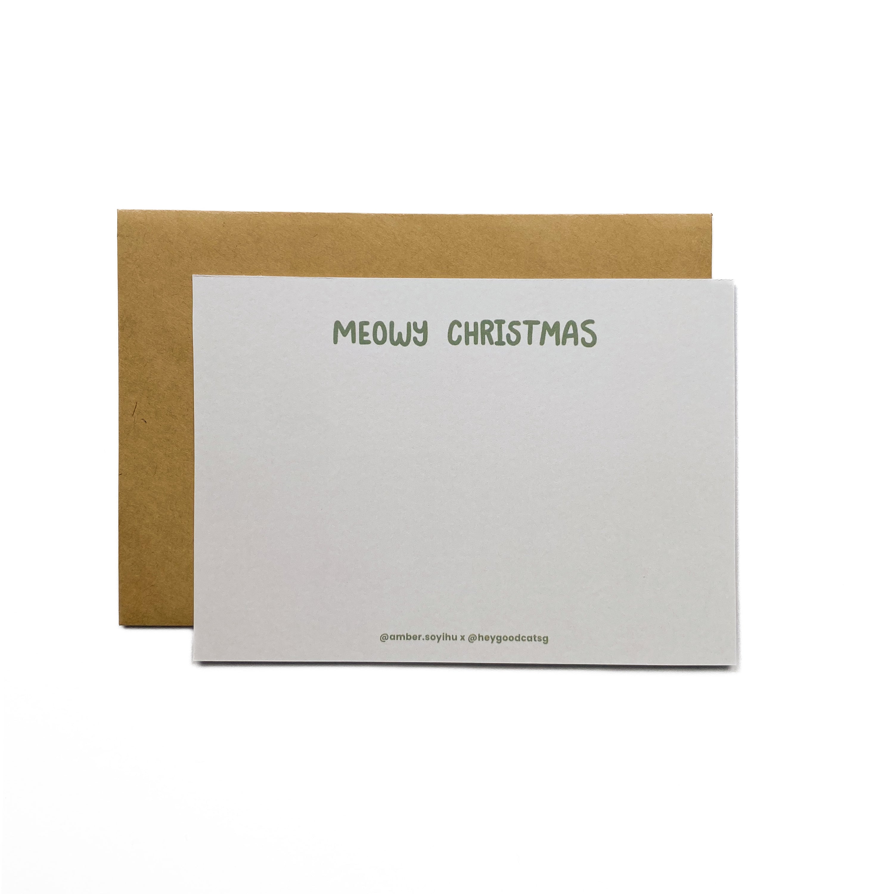 Meowy Christmas Handmade Holiday Card
