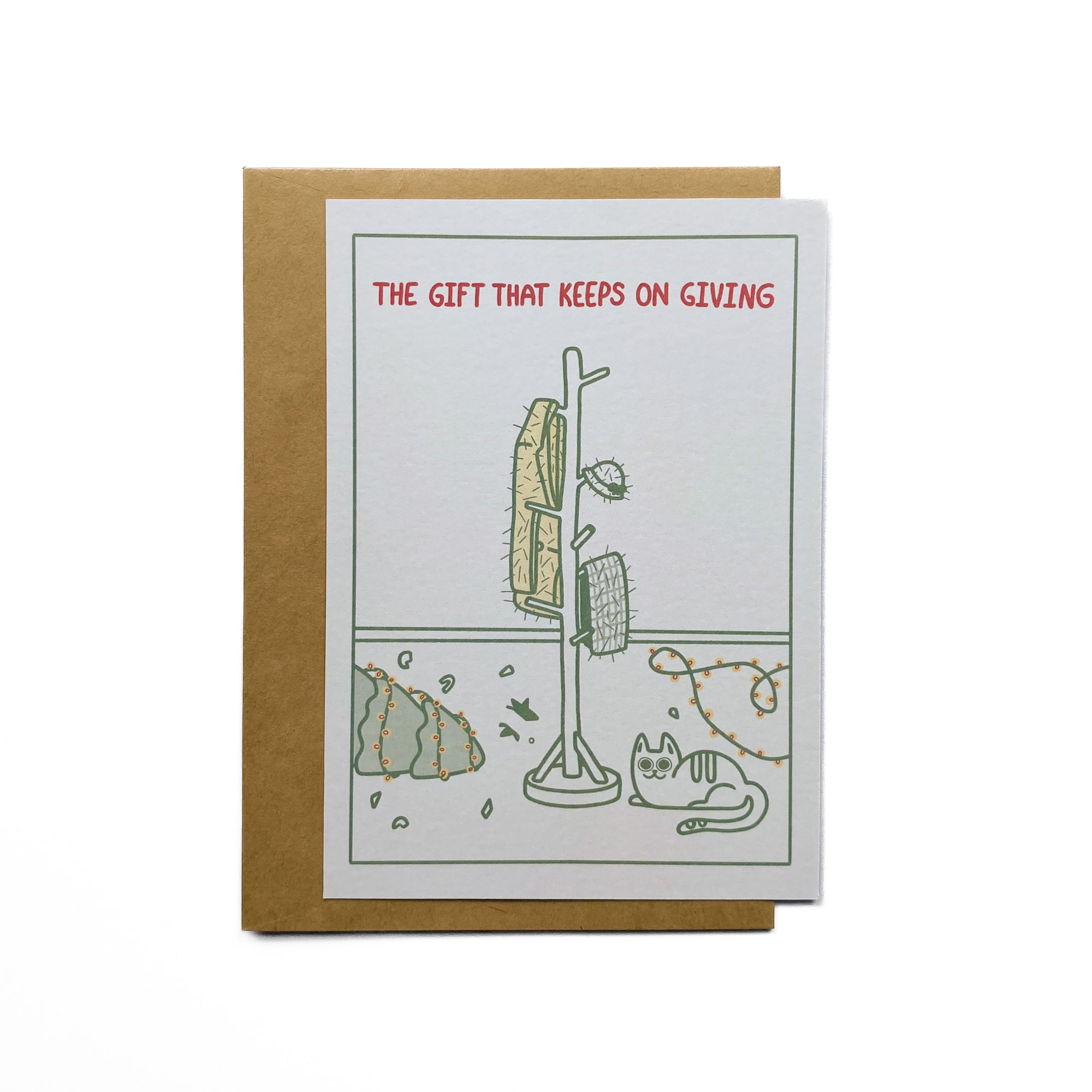 Meowy Christmas Handmade Holiday Card
