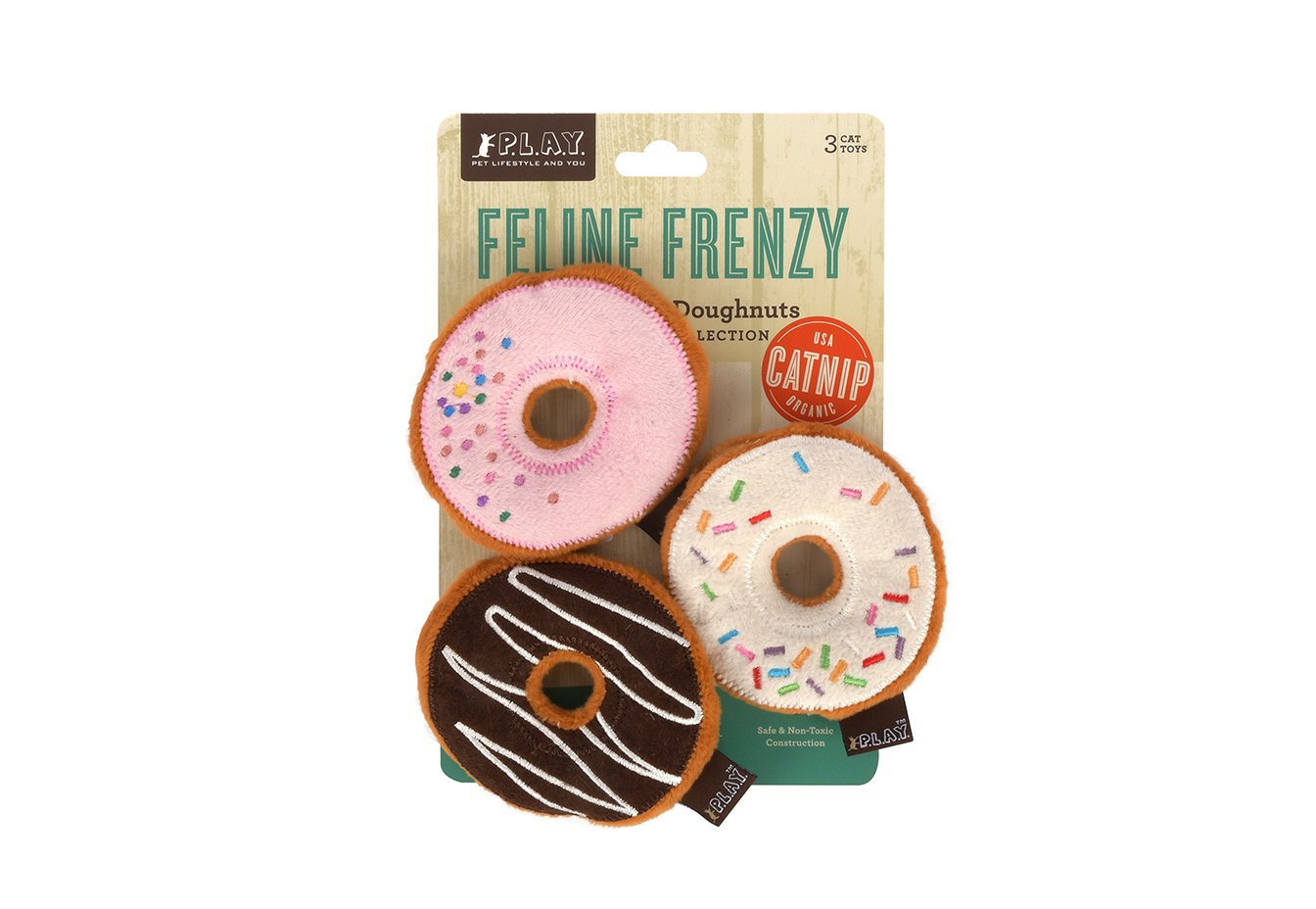 P.L.A.Y Feline Frenzy Catnip Kitty Kreme Doughnut