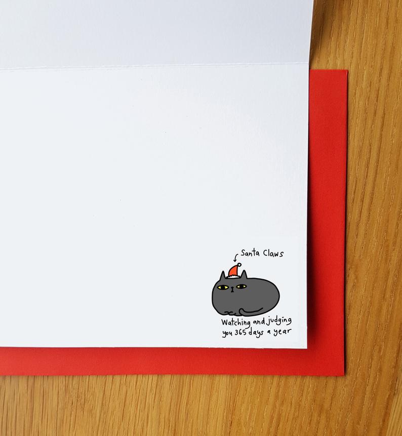 Santa Claws Christmas Card