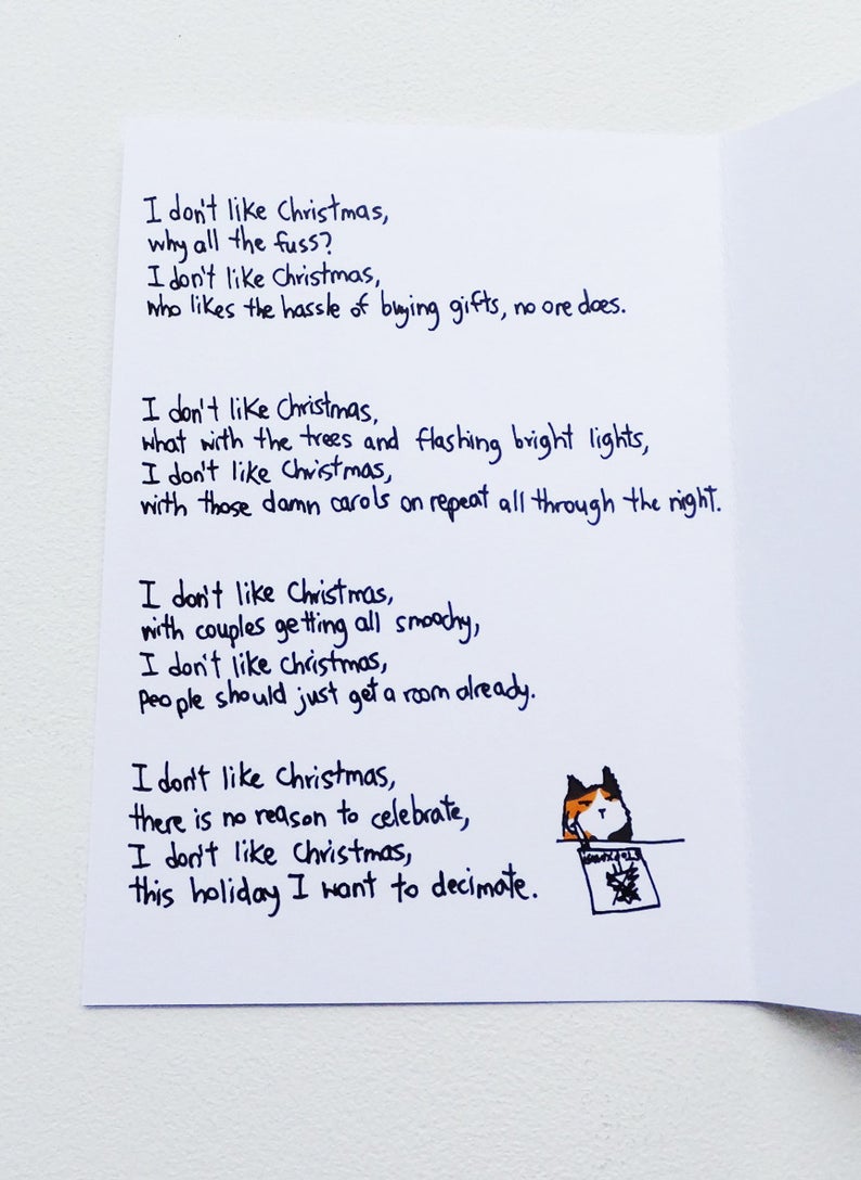Don't Like Christmas Card
